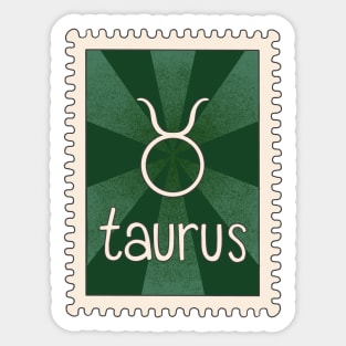 Taurus Zodiac Sign Stamp Sticker